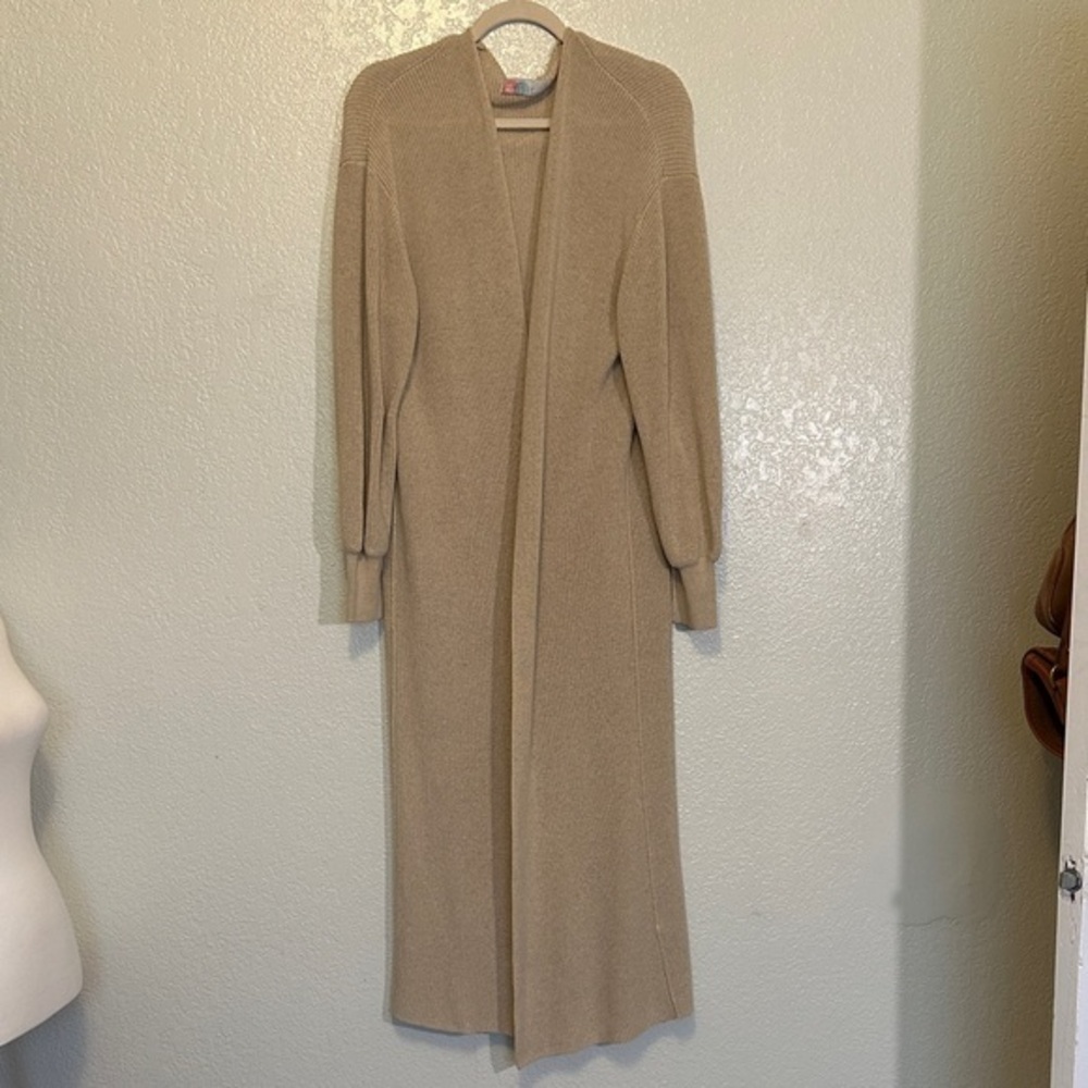 Free People FP Beach Floor Length Balloon Sleeve Cardigan GUC L